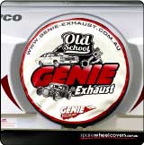 Genie Exhaust business advertising spare tyre cover